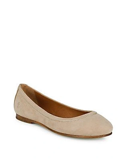 Frye Carson Suede Ballet Flats In Blush