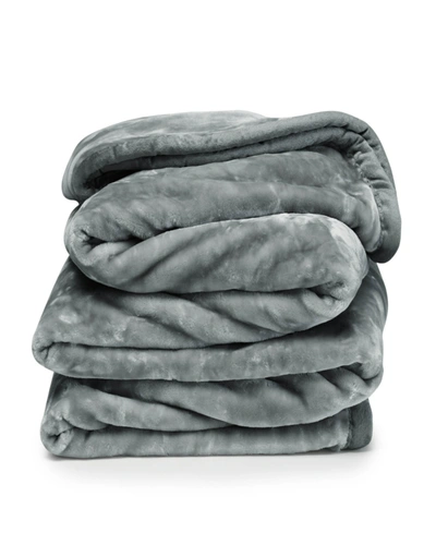 Clara Clark Ultra Plush Raschel Mink Blanket, Queen/king Bedding In Gray