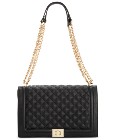 Inc International Concepts Ajae Flap Crossbody, Created For Macy's In Black/gold