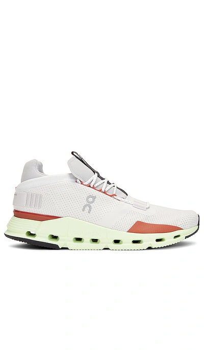 On Cloudnova Sneaker In White/limelight