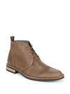Original Penguin Monty Leather Chukka Boots In Brown