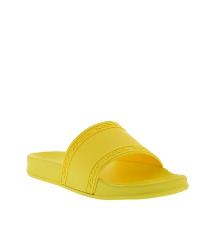 French Connection Men's Fitch Slip On Slide Sandals Men's Shoes In Yellow