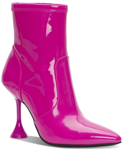 Inc International Concepts Women's Ibrina Stretch Booties, Created For Macy's Women's Shoes In Pink Patent