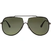 Tom Ford Men's Chase Brow Bar Aviator Sunglasses, 69mm In Black