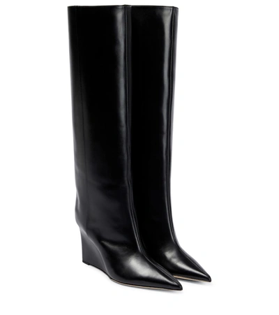 Jimmy Choo Blake Leather Knee-high Boots In Black