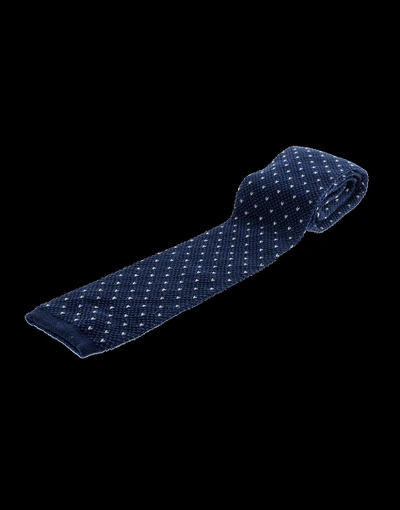 Brunello Cucinelli Textured Tie In Blu-grig