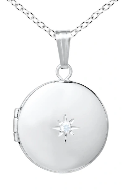 Mignonette Babies' Sterling Silver & Diamond Locket Necklace