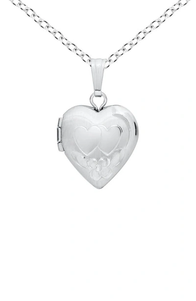 Mignonette Babies' Sterling Silver Heart Locket Necklace