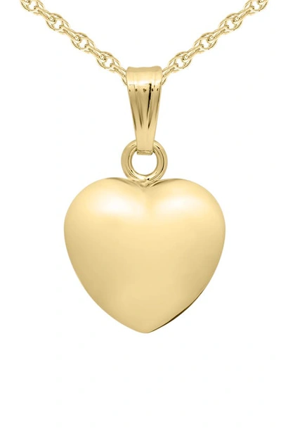 Mignonette Babies' 14k Gold Puff Heart Necklace