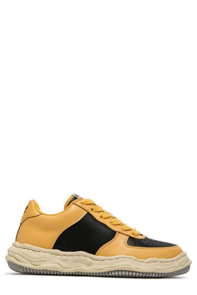 Miharayasuhiro Wayne Low Original Sole Leather Sneaker In Yellow