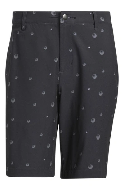 Adidas Golf Ultimate365 Ball Print Golf Shorts In Black/ Grey Four/ Grey Two