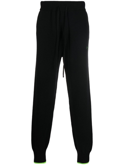 Msgm Wool And Cashmere Jogger Trousers In Black