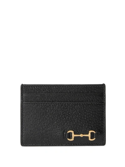 Gucci Horsebit-detail Leather Wallet In Black