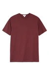 Sunspel Crewneck Supima® Cotton T-shirt In Vino