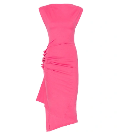 Paco Rabanne Pink Long Jersey Dress