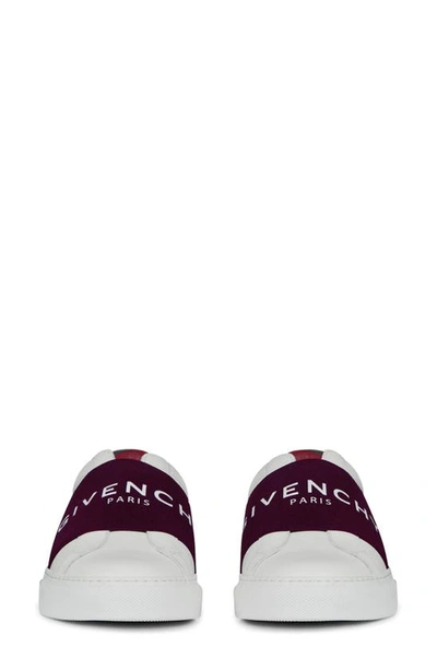 Givenchy Logo Strap Slip-on Sneaker In White/ Fuschia
