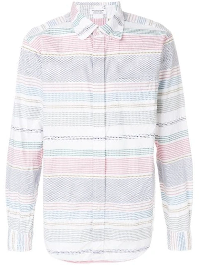 Engineered Garments Dobby Stripe Shirt In Multicolour