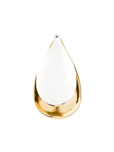 Charlotte Chesnais Gold Vermeil And Sterling Silver Petal Earring In Metallic