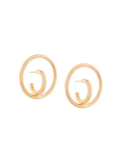 Charlotte Chesnais Saturn Blow Large Earrings In Metallic