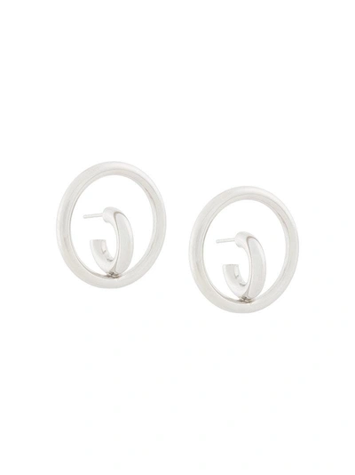 Charlotte Chesnais Saturn Blow Medium Earrings In Metallic