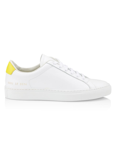 Common Projects Retro Bicolor Leather Low-top Sneakers In White