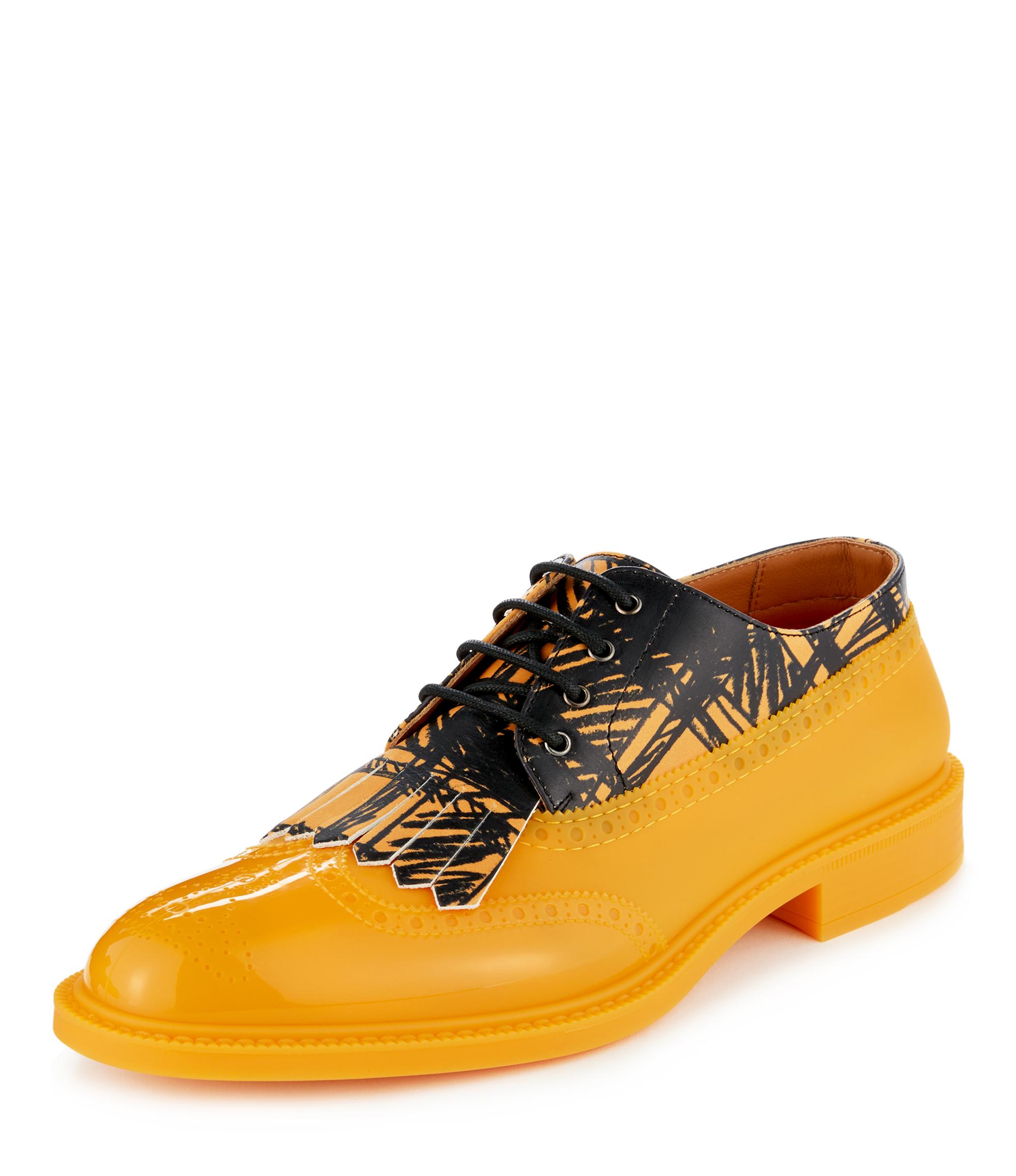 Vivienne Westwood Yellow/black Scribble Lace Up Brogue | ModeSens