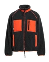 Msgm Teddy And Nylon Jacket In Grey