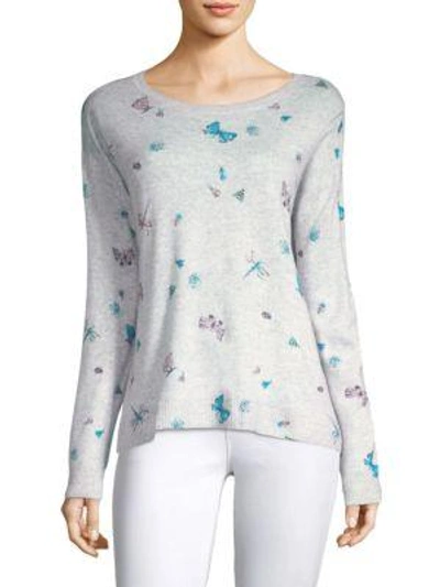 Joie Eloisa Cashmere Butterfly Sweater In Heather Grey