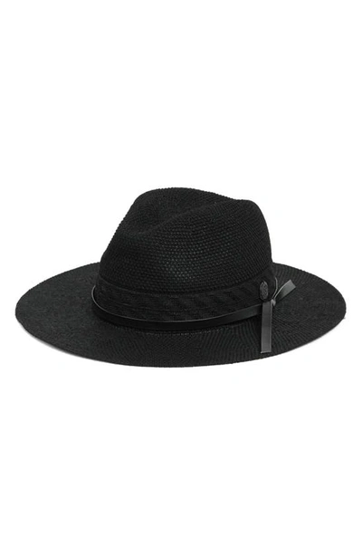 Vince Camuto Packable Panama Hat In Black