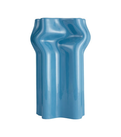 Nuove Forme Extruded Ceramic Vase In Blue