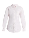 Thom Browne Point-collar Cotton Shirt In Pink Multi