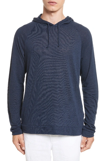 Onia Aaron Drawstring Hoodie In Deep Navy