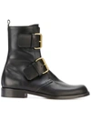 Michel Vivien Emerance Buckled Ankle Boots In Black