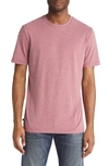 Travismathew The Crew Performance T-shirt In Heather Ruby Wine