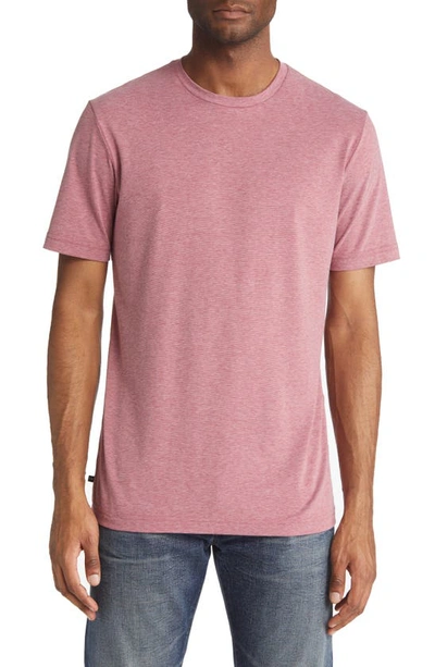 Travismathew The Crew Performance T-shirt In Heather Ruby Wine