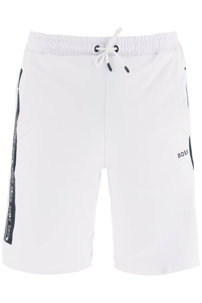 Hugo Boss Boss Sporty Shorts With Logo Band In White