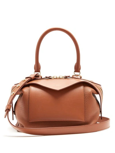 Givenchy Small Sway Leather Satchel - Brown In Cognac