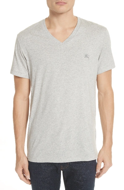 Burberry Jadforth V-neck T-shirt In Pale Grey Melange