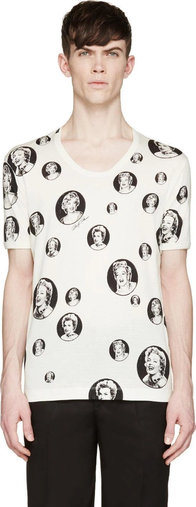 Dolce & Gabbana Off-white Iconic Marilyn Monroe T-shirt | ModeSens