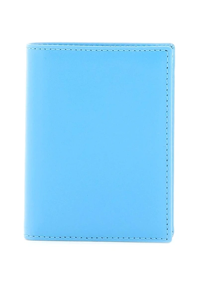 Comme Des Garçons Comme Des Garcons Wallet Leather Small Bi-fold Wallet In Blue