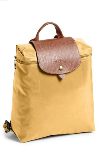 Longchamp 'le Pliage' Backpack - Yellow In Sunshine