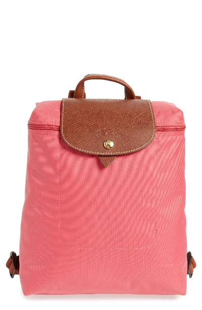 Longchamp 'le Pliage' Backpack - Pink In Flower