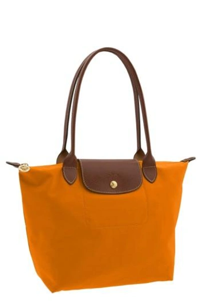 Longchamp 'small Le Pliage' Shoulder Tote - Orange