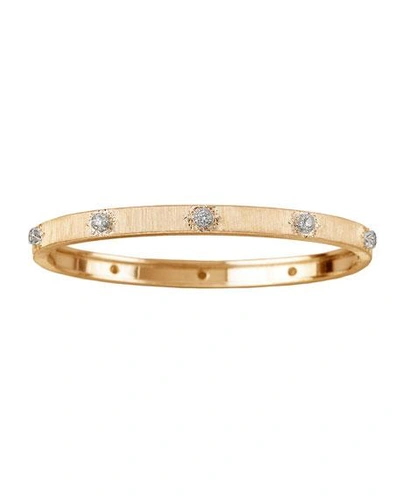 Buccellati Macri 18k Yellow Gold Diamond Bangle Bracelet