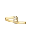 Gucci Women's Gg Running 18k Yellow Gold & Diamond Ring