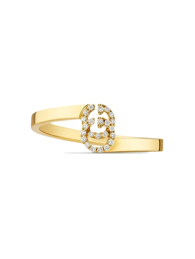 Gucci Women's Gg Running 18k Yellow Gold & Diamond Ring