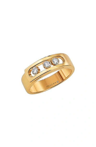 Messika Move 18k Yellow Gold 3-diamond Ring In Yellow Gold