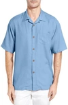 Tommy Bahama Royal Bermuda Standard Fit Silk Blend Camp Shirt In Light Sky