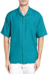 Tommy Bahama Royal Bermuda Standard Fit Silk Blend Camp Shirt In Riviera Azure