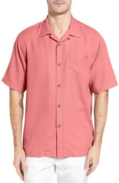 Tommy Bahama Royal Bermuda Standard Fit Silk Blend Camp Shirt In Shellrossa